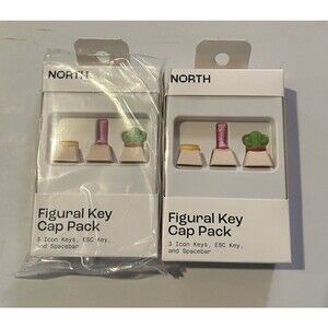 North Figural Key Cap Pack of 5 Outdoors Western Theme NEW Lot Of 2 Packs
